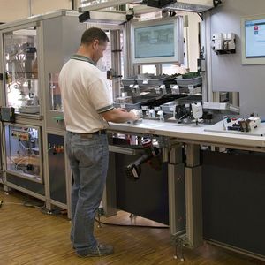 Modulare Fertigungslinie für Industrie 4.0.