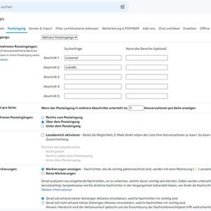 Anpassen der Einstellungen zum Sortieren des Posteingangs. (Bild:  Joos - Google)