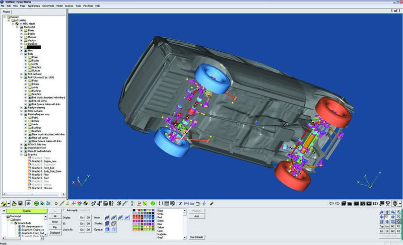 MotionView: Pre-Prozessor für MKS Simulationen. (Archiv: Vogel Business Media)