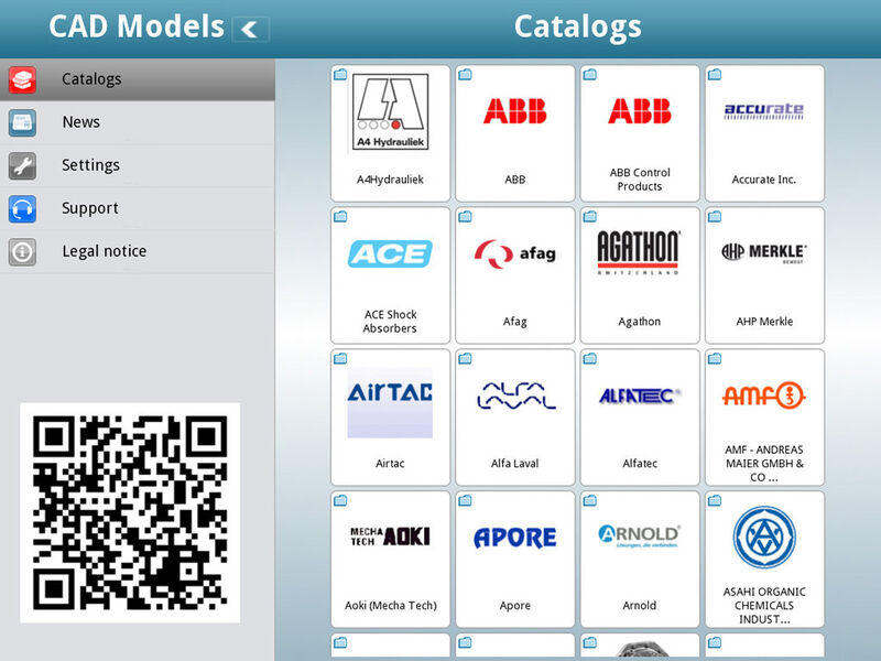Die PARTcommunity 3D CAD Modelle App ist ein Downloadservice  für  3D CAD Daten. (Cadenas)
