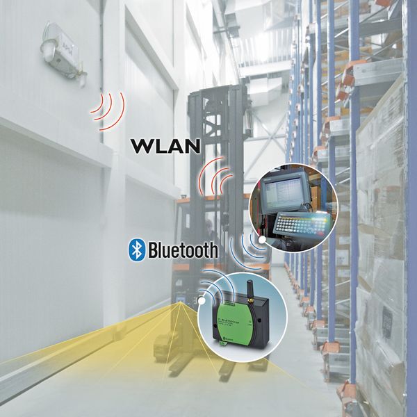 Die Daten vom Scanner werden über Bluetooth zum Datenterminal und von dort per WLAN an das ISI-Plus-System übertragen. (Bild: Phoenix Contact)