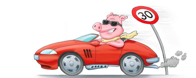 Die sprichwörtliche gesengte Sau hat wohl jeder Autofahrer schon erlebt – und es gibt noch eine Menge mehr automobile Redewendungen.(Bild:  ACE/Bartmus)