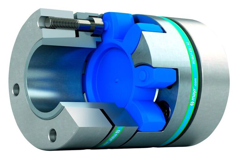 Die spielfreien, elastischen Roba-ES Elastomerkupplungen schützen das Antriebssystem vor kritischen Schwingungen. (Mayr Antriebstechnik)