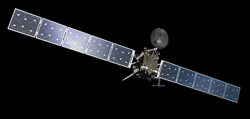 Diese Darstellung zeigt die Spannweite des Solarzellen-Arrays von 32 Metern (ESA)