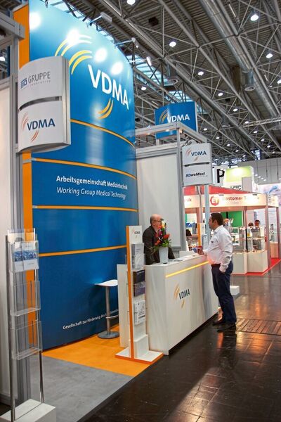 Mittlerweile bereits traditionell organisiert die Arbeitsgemeinschaft Medizintechnik im VDMA einen Gemeinschaftsstand auf der Compamed. (Schäfer / Devicemed)