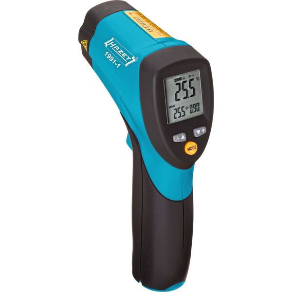 Bild 2: Mit einem digitalen Thermometer lassen sich Temperaturmessungen berührungslos durchführen. (Bild: Hazet)