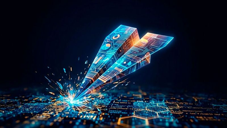 Der erste Versuch endet oft im Sturzflug – beim Fliegen wie bei der KI-Implementierung. Doch wer die Flugeigenschaften versteht, hebt vielleicht beim nächsten Mal ab.(Bild:  Gemini / KI-generiert)