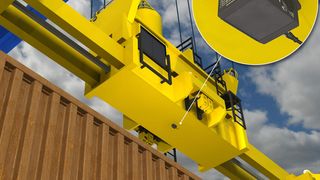 Der R-Gage-Radarsensor ermittelt die exakte Position des Greifers in Bezug zum Container und erhöht so die Effizienz im Güterumschlag. (Bild: Turck)