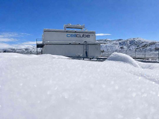 … um wieder in den USA – in Kalifornien – anzukommen.(Bild:  CellCube Energy Storage)