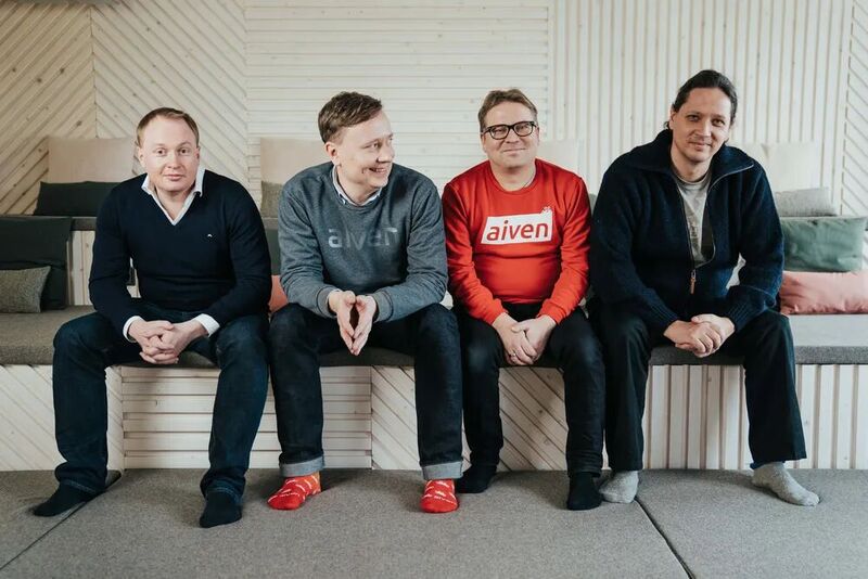 Die vier Gründer von Aiven (von links): Hannu Valtonen, Oskari Saarenmaa, Heikki Nousiainen und Mika Eloranta.