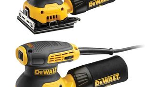Dewalt hat zwie neue  Schleifgeräte auf den Markt gebracht: den Vibrationsschleifer DWE 6411 (oben) mit einer Aufnahmeleistung von 230 Watt und den Exzenterschleifer DWE 6423 (unten) mit einer Aufnahmeleistung von 280 Watt. (Dewalt)
