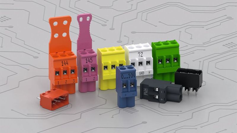 Mit unterschiedlichen Gehäusefarben, festen Codierungen, individuellen Beschriftung und optionaler Zugentlastung bieten die Serie 121-M & 121-D Ausführungen für jede Anwendung.(Bild:  Weco)