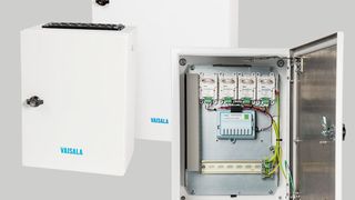 Der Industrieschrank Cab 100 wurde zur kontinuierlichen Überwachung konzipiert und eignet sich für die Datenerfassung in Reinräumen und anderen Industrieumgebungen. Der  Industrieschrank ist in zwei Größen erhältlich.  (Vaisala)