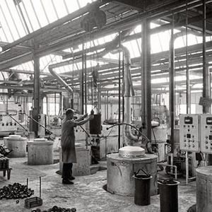 Bereits 1926 zog der Konstrukteur Dr. Rudolf Slaby mit seinen Slaby-Behringer Elektro-Fahrzeugen in die neue Filiale des Zweitaktmotoren-Produzenten Jörgen Skafte Rasmussen (DKW) ein. Das war der Grundstein für das zum 1. Januar 1928 neu gegründete Werk „Zschopauer Motorenwerke J. S. Rasmussen AG, Werk Spandau – DKW Automobilfabrik“.(Bild:  Motorworld)