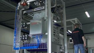 The entire system of high-care filling and low-care palletising is designed, built and tested in-house. (Dinnissen Process Technology)