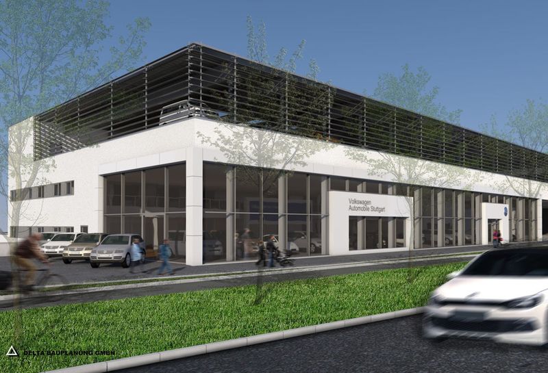 Die Ansicht des VW-Betriebsteiles in der Animation des des Generalplaners Delta Bauplanung aus Braunschweig. (Delta Bauplanung GmbH)