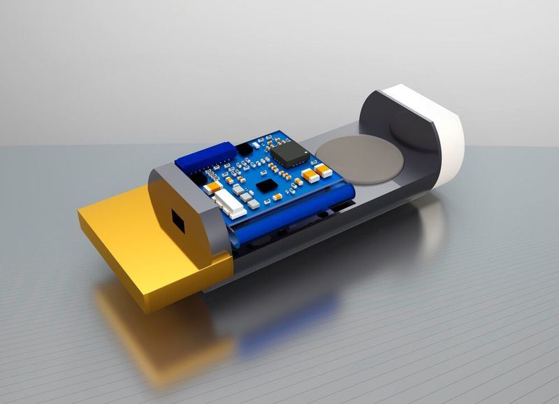 Mit dem Projekt DFM – Digitale Freiform Multisensorik blickt Jumo in die Zukunft der Kunststoffsensorik. Im Mittelpunkt steht hier ein sogenannter Modulbaukasten, in dem Sensorik für verschiedene Messgrößen wie etwa Temperatur, Feuchtigkeit, Druck oder Kraft in einem Kunststoffgehäuse verbaut werden.  (Jumo)