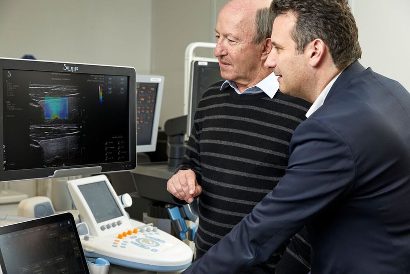 Damit können Ärzte Weichteilerkrankungen wie Brustkrebs oder Lebererkrankungen diagnostizieren. Diese Diagnoseart ist schneller und erspart Patienten schmerzhafte invasive Biopsien. (EPA)