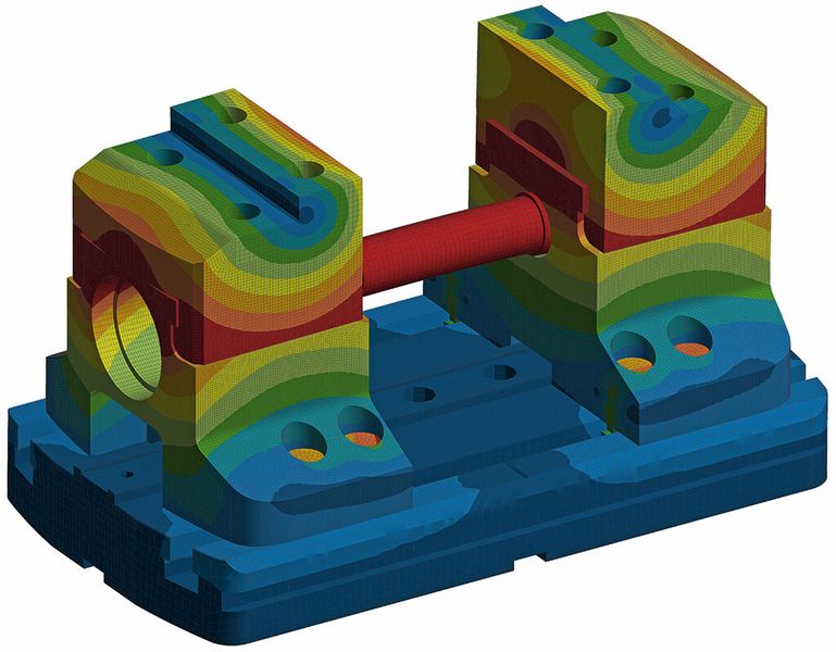 Simulation des Gesamtsystems - Verformung unter Last (Hochschule Luzern / Hemo)