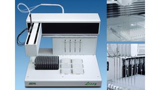 Der flexible Pipettierroboter Lissy kann verschiedene Röhrchen, Fläschchen oder Mikrotiterplatten verarbeiten. (Archiv: Vogel Business Media)