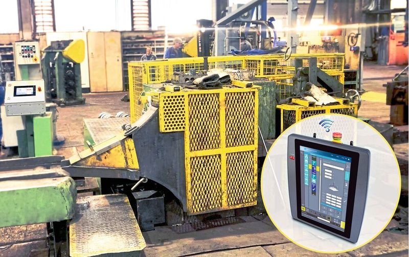 Mechanisch top und nun auch elektro-automatisierungstechnisch auf neuesten Stand gebracht: Die seit 1975 bei Voestalpine Böhler Profil im Einsatz stehende Schlagschere zum massgenauen Ablängen der noch glühenden Profil- und Stabstähle. (Sigmatek)