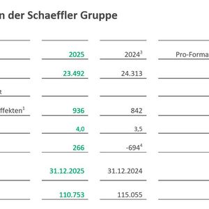 Kennzahlen der Schaeffler Gruppe  (Bild: Schaeffler)