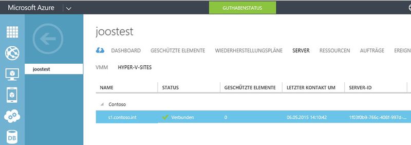 Abb. 9: Nach der erfolgreichen Anbindung, wird der Hyper-V-Server in Azure als verbunden angezeigt. (Bild: Microsoft)