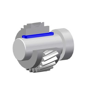 2 Sicher fest: Ritzelbefestigung auf Welle mittels Passfeder ohne Fugenpressung.