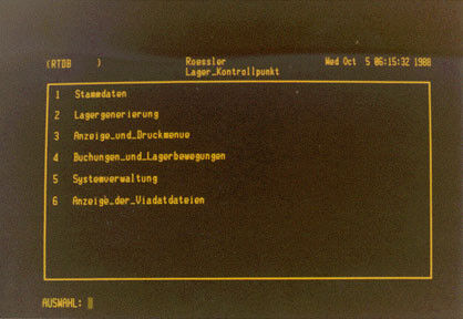 So sah der Startbildschirm der Lagerverwaltungssoftware früher aus. (Bild: CIM)