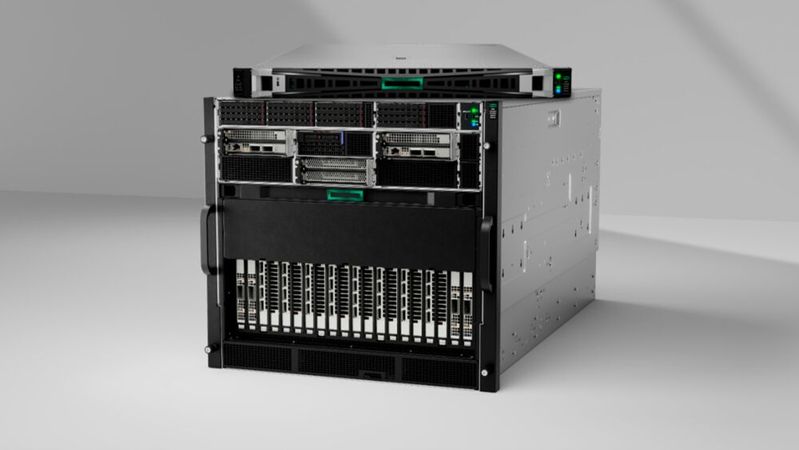 Die vier von HPE angekündigten Proliant-Server basieren auf den neuen AMD-Epyc-Prozessoren der Venice-Generation mit Zen-6-Architektur. Die Bandbreite der Server reicht vom 1U-Modell Proliant DL525 Gen13 bis hin zum massiven Proliant DL585a Gen13 mit Platz für bis zu acht Dual-Slot-GPU-Karten.   (Bild:  HPE)