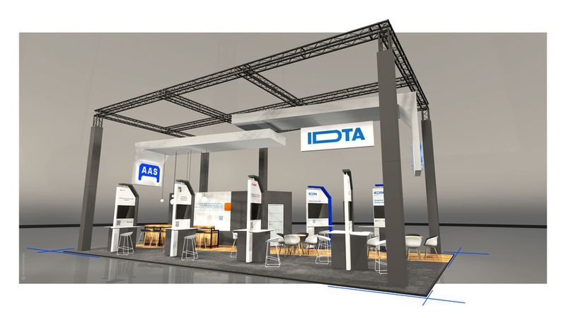Mehr Effizienz, Produktivität und Einhaltung von Nachhaltigkeitszielen in der Produktion dank des digitalen Zwillings - aktuelle Best-Practice-Beispiele zeigt die IDTA auf der Hannover Messe.(Bild:  IDTA)