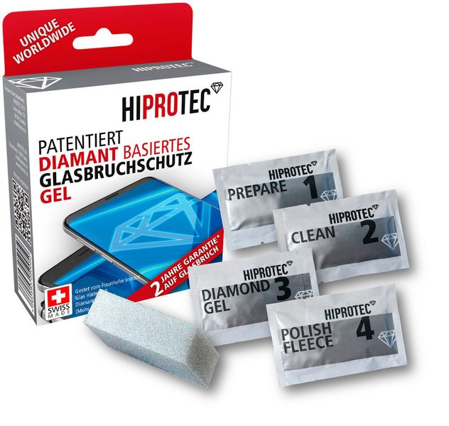 Sollte es am Vatertag etwas turbulenter zugehen, muss ein Displayschutz für das Smartphone her! Mit Hiprotec wird auch Nutzern von Smartphones der aktuellen Generation durch die Nano-Diamant-Technologie die Möglichkeit gegeben, ihr Gerät effektiv vor Glasbruch zu schützen und Kratzern vorzubeugen. Bestätigt durch das Fraunhofer Institut wird durch das Auftragen eine Verbindung zwischen Gel und Oberfläche geschaffen, die das Glas sieben Mal härter werden lässt. Die Verwendung des Diamantstaubs sorgt hierbei für eine besonders hohe Festigkeit. Die Red Edition von Hiprotec inklusive Garantie auf Glasbruch mit 100 Euro Cashback ist für 39,90 Euro unter https://hiprotecshop.com/ und im Handel erhältlich; ebenso die Blue Edition ohne Garantie für 24,90 Euro. (HIPROTEC)