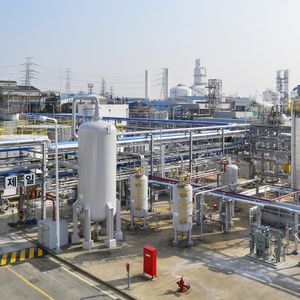 Wackers Produktionsanlage in Ulsan: Mit einer Gesamtkapazität von 90.000 Jahrestonnen an VAE-Dispersionen ist der Anlagenkomplex nun einer der größten seiner Art in Südkorea.