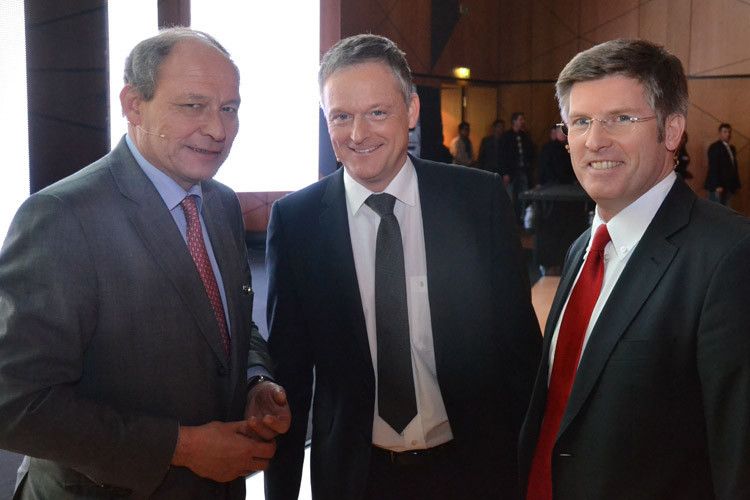 Generaldirektor Frédérik Banzet, Vertriebsleiter Jörg Seemann und Deutschland-Geschäftsführer Holger Böhme stimmen sich kurz vor der Tagung ein letztes Mal ab. (Foto: Michel)