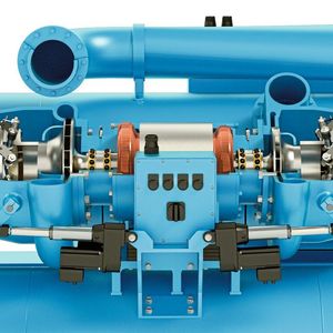 Neben dem Einsatz in Flugzeugtriebwerken eignen sich die Hybridlager auch für Anwendungen wie ölfreie Kompressoren von Kältemaschinen.