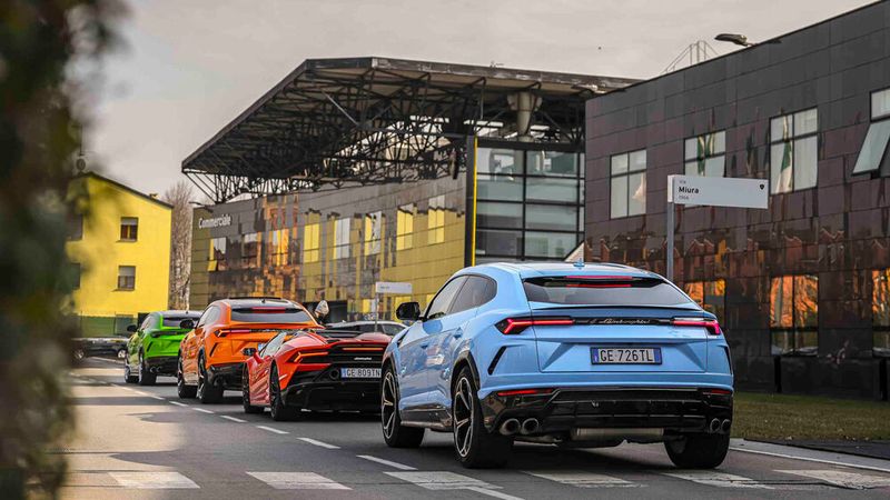 Das Lamborghini-Werk in Sant'Agata Bolognese ist das Ende der zweitägigen Lambo-Sause. (Lamborghini)