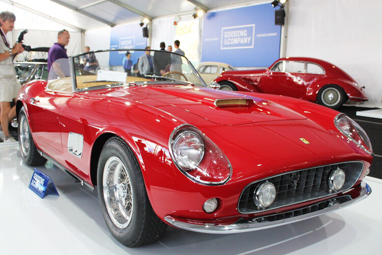 Platz vier: Für 15,2 Millionen Dollar wechselte der Ferrari 250GT California Spyder SWB von 1961 den Besitzer.  (Foto: Gooding & Co.)