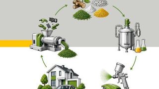 Das Buch verbindet ökologische Bewertungsmethoden wie Carbon Footprint und Life Cycle Analysis mit anwendungsnahem Fachwissen zu Rohstoffen, Herstellung und Applikation. Auch Entlackung, Recycling und Kreislaufwirtschaft werden ausführlich behandelt.  (Bild: VCG)