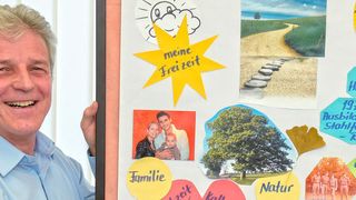 Von der Hauptschule zum Ausbildungsleiter. Beim Kennenlern-Seminar zeigt Dieter Scharer seinen eigenen Weg – beruflich wie privat. Sein Motto für die Arbeit mit den jungen Menschen: „Motivation ist das Wichtigste!“ (Getinge)