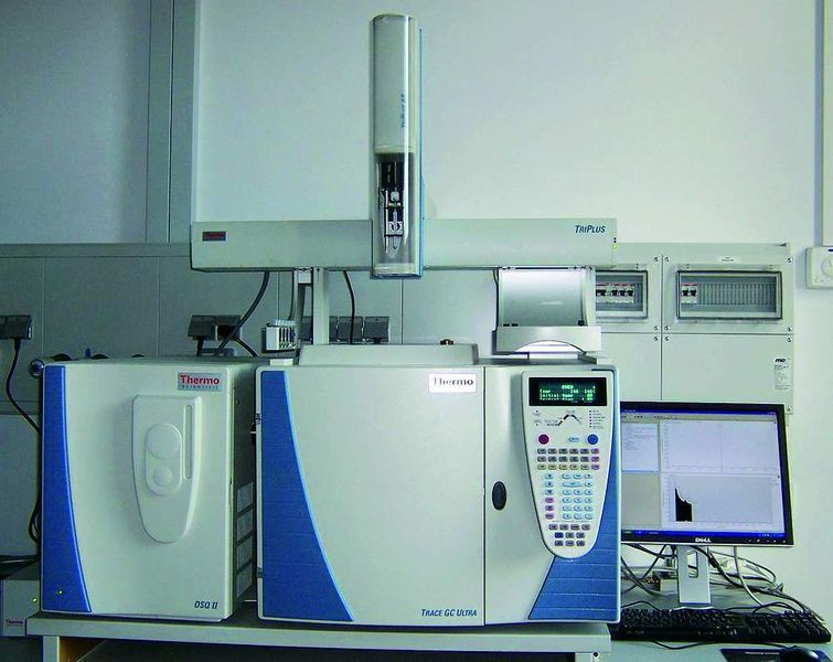 Abb. 3: Gaschromatograph Trace GC Ultra gekoppelt mit Massenspektrometer DSQ II und Autosampler TriPlus von Thermo Scientific. (Archiv: Vogel Business Media)