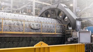 Brecheranlage von Grange Resources Limited in der Savage-River-Mine, Australien. Eisenerz wird hier auf eine Korngröße von max. 200 mm gebrochen. (WEG)