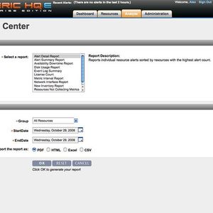 Über das Hyperic-HQ-Report-Center können die Administratoren umfassende Reports in verschiedenen Formaten erstellen. (Archiv: Vogel Business Media)