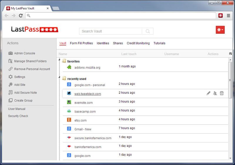 Der Online-Passwortmanager Lastpass wurde auf Version 3.0 aktualisiert und auch das Online-Interface des Passwort-Tresor wurde optisch verschlankt. (Bild: Lastpass)