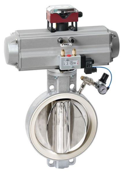 Die Rotary Valves DKZ 103/110 APS (hier im Bild die DKZ 110) sind Spezialarmaturen für eine gleichmäßige Regelung des Schüttgutstroms. (Bild: Warex-Valve)