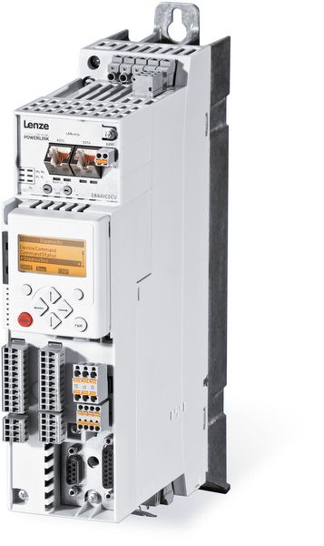 Bild 3: Die Lücke zwischen Servo- und Frequenzumrichtern wird kleiner, wie Lenzes Inverter Drives 8400 Topline zeigt. (Bild: Lenze)