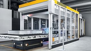 Der EOLT-Batterietester der Hahn Automation Group sorgt für eine vollautomatische 100-Prozent-Prüfung der Batteriezellen. (Bild: Festo)