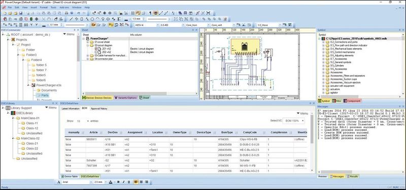 DS-E3 von Zuken verwaltet elektrotechnische Projektinformationen im Originalformat und synchronisiert sie mit der PLM- und ERP-Ebene. (Zuken)