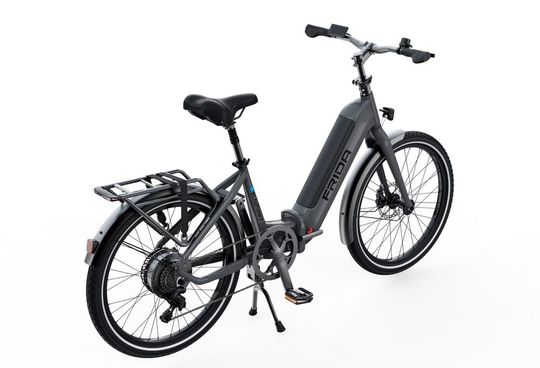 Mit Licht, Schutzblechen, Hauptständer und hydraulischen Scheibenbremsen ist das Frida gut für den Alltag gewappnet – zum Vergrößern bitte klicken.(Bild:  Blaupunkt)