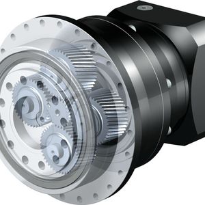 Höchste Drehmomente bei maximaler Steifigkeit: Planetengetriebe mit vier Planetenrädern zum Antreiben von Rundachsen auf Fünf-Achs-Bearbeitungszentren.(Bild:  Stöber)