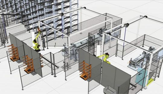 (In der Rohrbearbeitung können Roboterabläufe virtuell optimiert werden. Bild: Visual Components)